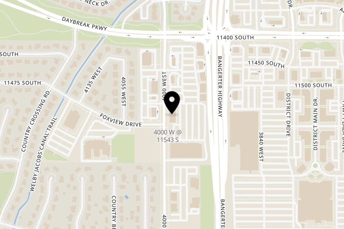 Map showing the location of Everest Kitchen South Jordan on 11521 S 4000 W #105 in South Jordan